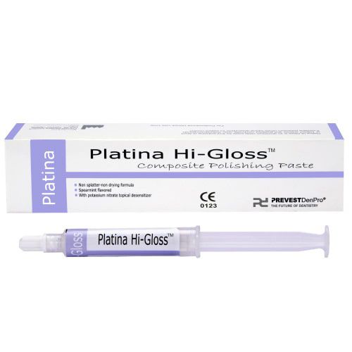Material dentário de óxido de alumínio - PLATINA HI-GLOSS - PREVEST DENPRO LIMITED - em resina acrílica / para restauração dentária
