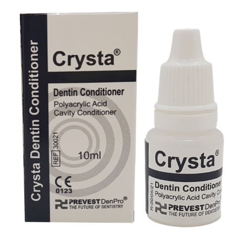 Material dentário de ionômero de vidro - Crysta® - PREVEST DENPRO LIMITED - de ácido poliacrílico / para restauração dentária / líquido