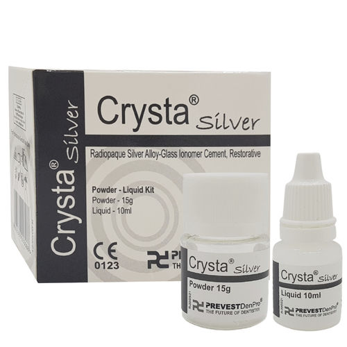 Cimento odontológico para restauração - Crysta® Silver - PREVEST DENPRO LIMITED - de ionômero de vidro / líquido / provisório