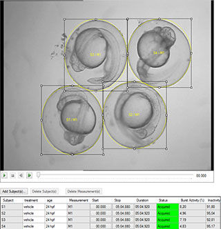 Software de medição - Danioscope - Noldus - de teste / para pesquisa / para medicina cardiovascular