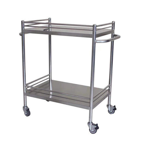 Carrinho hospitalar - SP-36 - Hebei Sipulaier Trading Co.,Ltd - multifuncional / em aço inoxidável / com 2 prateleiras