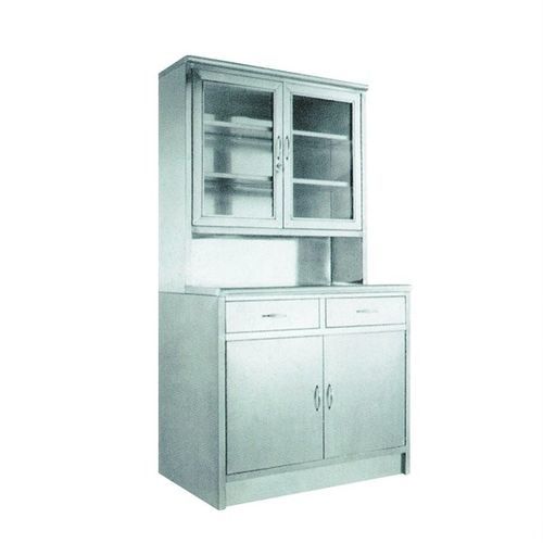 Armário para hospital - TingHui Medical Instrument - com prateleiras / em aço inoxidável / 2 gavetas