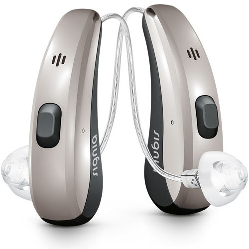 Aparelho auditivo mini-RIC -  CROS Pure Charge&Go Nx - Signia - com controle remoto