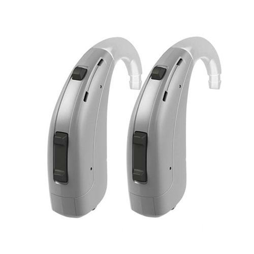 Aparelho auditivo retroauricular (BTE) - Volta P - Audio-Service - com bobina telefônica (telecoil) / bege / marrom
