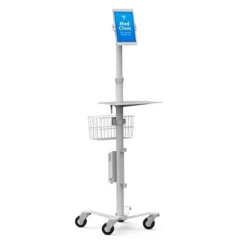 Carrinho para computador para tablet - Universal Tablet Medical Rolling Kiosk - Rise Freedom Cling - Maclocks / Compulocks - com altura regulável / com sistema de segurança