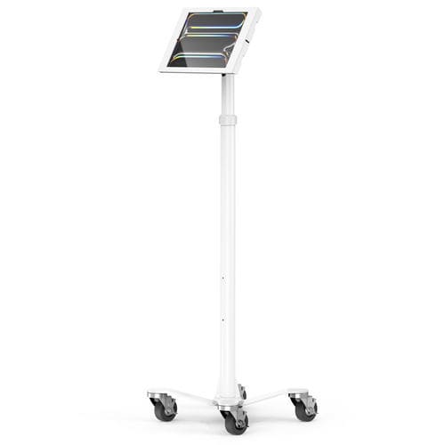 Carrinho para computador para tablet - iPad Pro M4/iPad Air M2 2024 Enclosure Medical Rolling Cart  - Maclocks / Compulocks - com altura regulável / com sistema de segurança