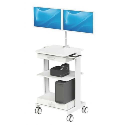 Carrinho para monitor médico - 904BA - Diwei Industrial Co., Ltd. - hospitalar / com gavetas / com prateleiras