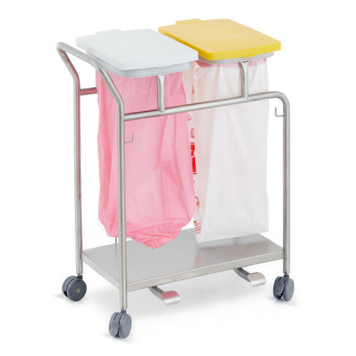 Carrinho para hospital - AB90.98 - Inspital Medical Technology - em aço inoxidável / com bandejas / com bolsa