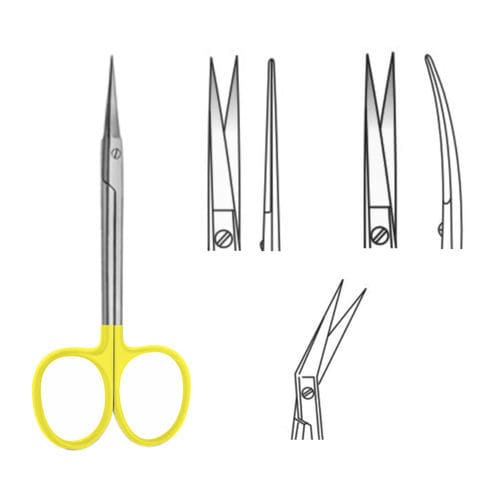 Tesoura para cirurgia odontológica - Iris Scissor TC - J+K Chirurgische Instrumente - Iris / para pacientes humanos / em carboneto de tungsténio