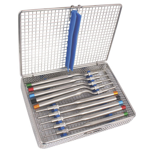 Kit de osteótomos reto - 22-107-096 - J+K Chirurgische Instrumente - curvo / odontológico