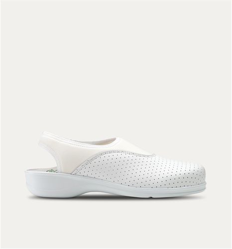 Babuche hospitalar unissexo - Sport Lycra Outlet - Feliz Caminar - antiderrapante / branco