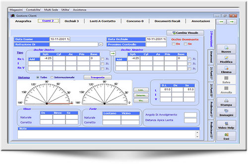 Software de gestão - WINOTTICA - SBM Sistemi - para oftalmologia / de olho / Windows