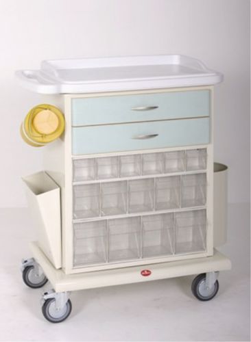Carrinho hospitalar - AD-219.A  - DUMAN HOSPITAL FURNITURE - de medicamentos / de transporte / 2 gavetas
