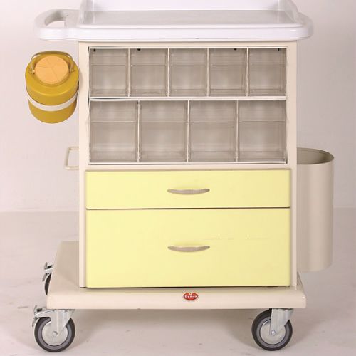 Carrinho hospitalar - AD-219.B - DUMAN HOSPITAL FURNITURE - de medicamentos / para curativos / 2 gavetas