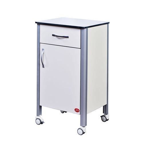 Mesa de cabeceira com rodízios - AD-259.KL - DUMAN HOSPITAL FURNITURE - com gavetas