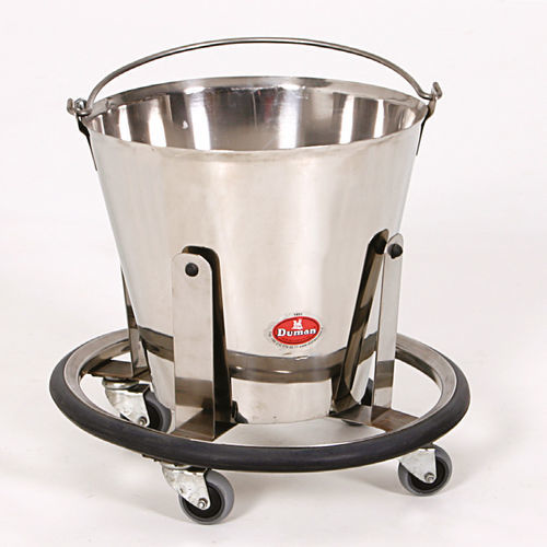 Suporte de cuba para assepsia com rodízios - AD-146.B - DUMAN HOSPITAL FURNITURE - em aço inoxidável