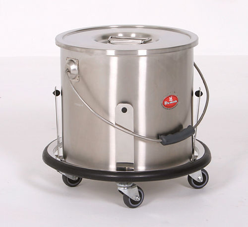 Suporte de cuba para assepsia com rodízios - AD-146.B1  - DUMAN HOSPITAL FURNITURE - em aço inoxidável