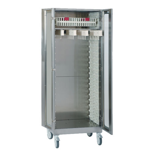 Armário para cateteres - 221.6552 - SEBA HANDELS - para hospital / com rodízios / em aço inoxidável