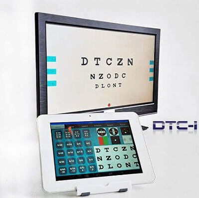 Tela de teste de optotipos - DTC-1 - OICO - Ophthalmic Instrument Company - com controle remoto