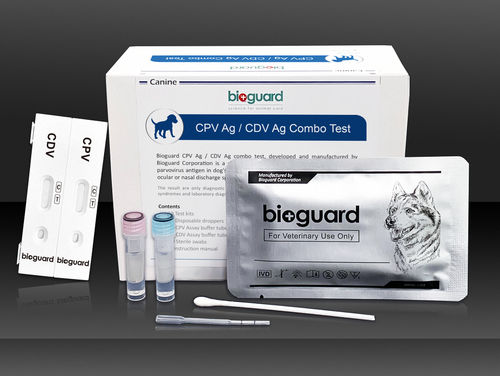 Teste rápido para doenças infecciosas - CPV Ag / CDV Ag Combo - Bioguard corporation - para cães / nasal / de fezes
