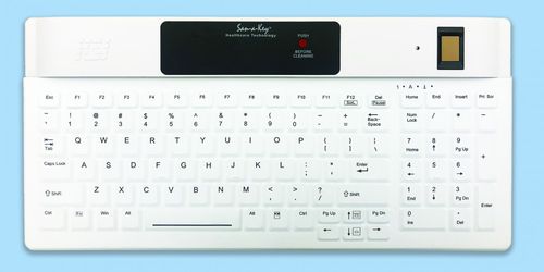 Teclado hospitalar com teclado numérico - KSI-1802R SX FFFW - Key Source International - em silicone / desinfetável / retroiluminado
