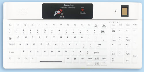 Teclado hospitalar com teclado numérico - KSI-1802R SX HFFFW-16 - Key Source International - em silicone / desinfetável / retroiluminado
