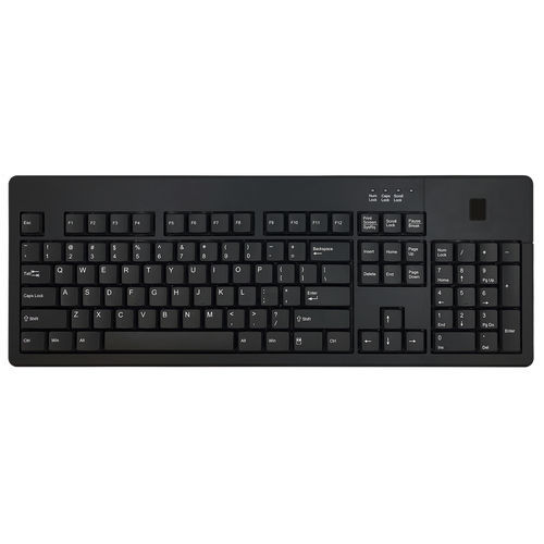 Teclado hospitalar USB - KSI-2100 NB - Key Source International - biométrico / para prescrições eletrônicas