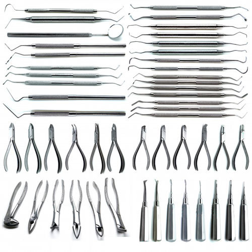 Removedor de tártaro para ortodontia - TI-03-1005 - TRANSACT INTERNATIONAL - set completo / cinzel / cureta