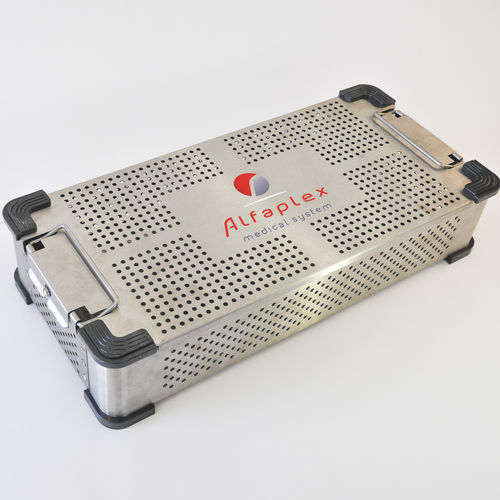 Bandeja de esterilização para instrumentos odontológicos - STD 95mm - ALFAPLEX - para instrumentos ortopédicos / perfurada / em aço inoxidável