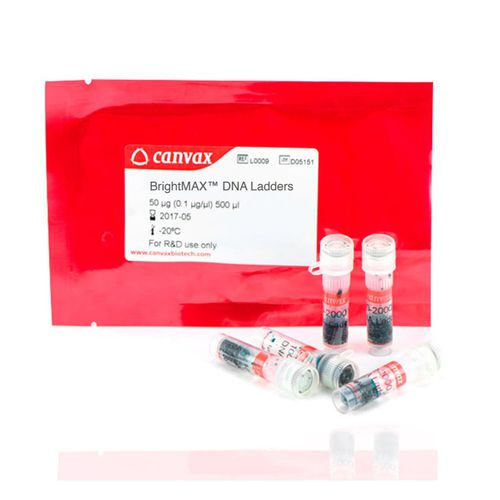 Kit de reagentes marcador de peso molecular de DNA - BrightMAX™ - Canvax - para pesquisa / para ácidos nucleicos / para eletroforese