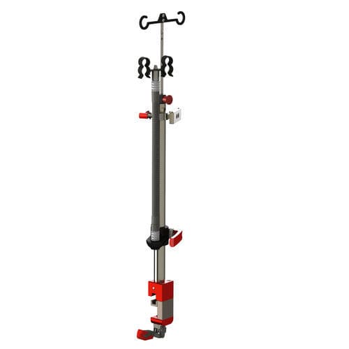 Suporte para soro para trilho - 4364 - Stollenwerk - 2 ganchos / para carro-maca / com altura regulável