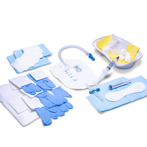 Kit de sondagem vesical - Well Lead Medical - com luvas