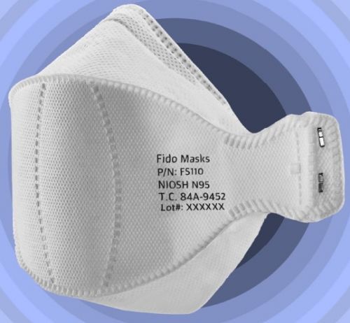 Máscara N95 - FS110 - FIDO MASKS CO., LTD. - sem látex / sem válvula / tipo concha
