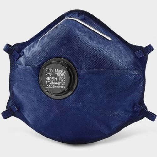 Máscara R95 - T500V - FIDO MASKS CO., LTD. - sem látex / com válvula de exalação / com filtro de carvão ativado