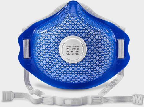 Máscara N95 - F810I - FIDO MASKS CO., LTD. - sem látex / com válvula de exalação / com filtros removíveis