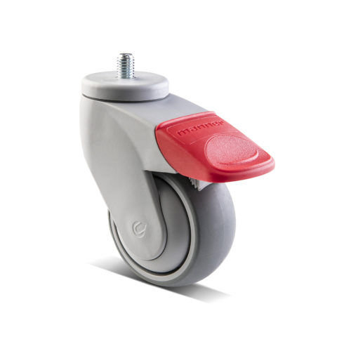 Roda com freio - GKR-J-S-75 NP/K M12 - Manner Oy - em poliamida / em borracha / em polipropileno