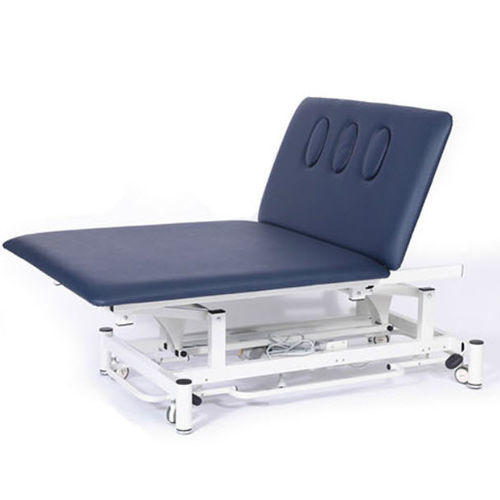 Mesa de Bobath elétrica - 10020 - V2U Healthcare - com rodízios / com encosto regulável / articulada em 2 seções