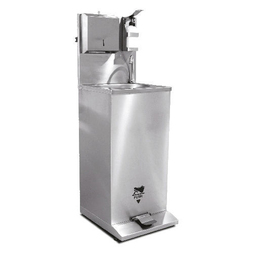 Pia para zona de higiene - EMP.DKE.50-T - EMPERO GROUP - com 1 posto / em aço inoxidável / com pedal