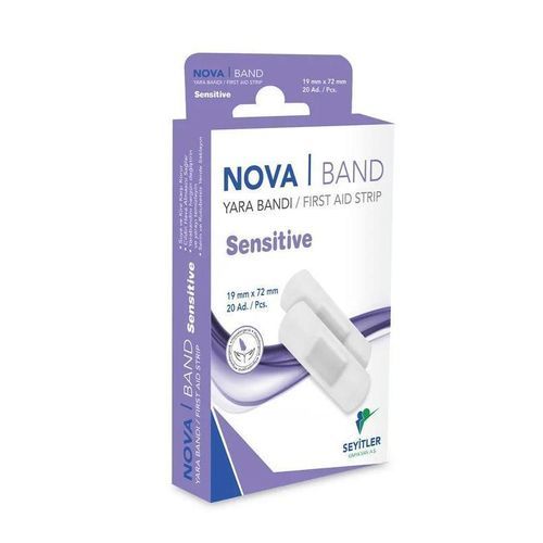 Curativo em algodão - Nova Band Sensetive - Seyitler - em polietileno / hipoalergênico / absorvente
