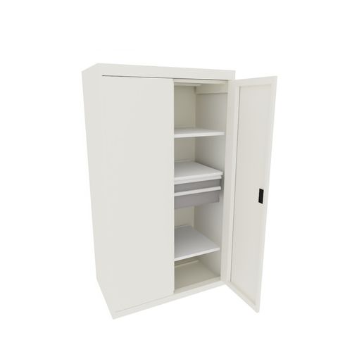 Armário com prateleiras - 98.085.110 - LISTA - com porta de abrir / 2 gavetas / com 2 portas