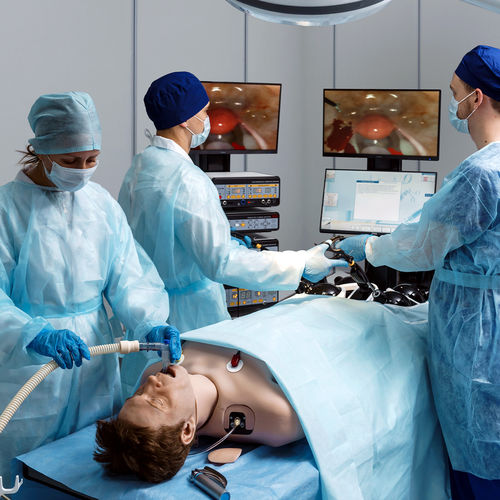 Simulador para laparoscopia - LAPVISION HYBRID - MedVision Group - para treinamento / de anestesia / cirúrgico