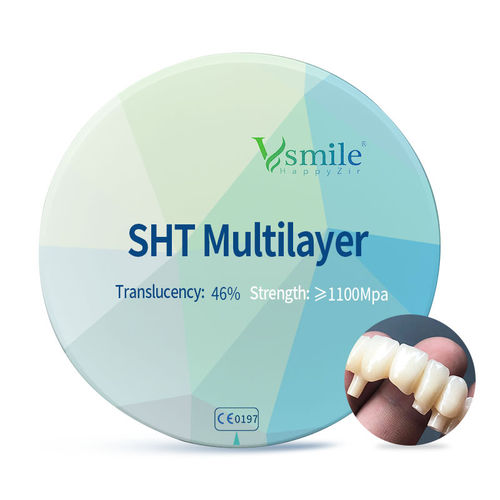 Material dentário em zircônia - SHT  - Hunan Vsmile Biotechnology Co. Ltd - para inlays dentários / para onlays dentários / de CAD/CAM