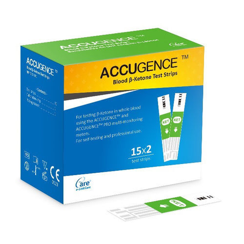 Tira de teste de cetose - ACCUGENCE ® - e-LinkCare Meditech - de cetonemia / de sangue