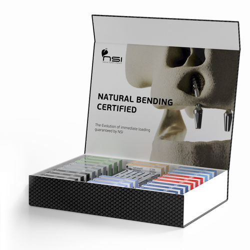 Implante dentário cilíndrico cônico - DELUXE BOX - NSI srl - em titânio / interno / externo