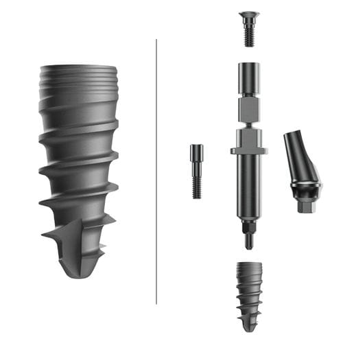 Implante dentário cônico - Full Pack New Maunt - All-Inclusive Biphasic - NSI srl - em titânio / de hexágono interno / interno