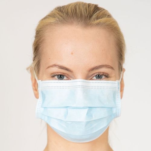 Máscara cirúrgica EN 14683 - Gowri Health House - sem látex / para adulto / azul