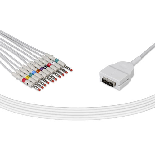 Cabo de ECG médico-hospitalar - E10-BK1-B - Unimed Medical Supplies - com pinos banana / 10 vias / para Mortara