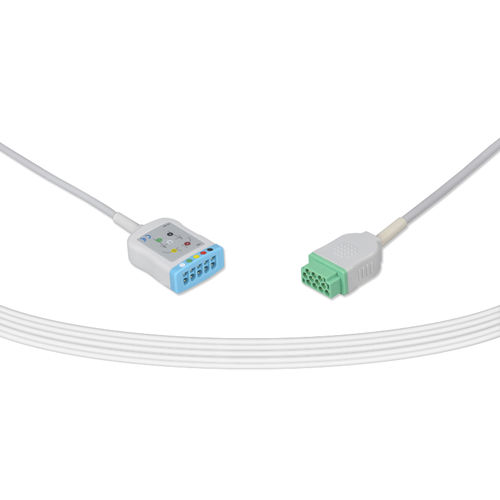 Cabo de ECG médico-hospitalar - MQ-2586-I - Unimed Medical Supplies - 5 vias / para GE Healthcare