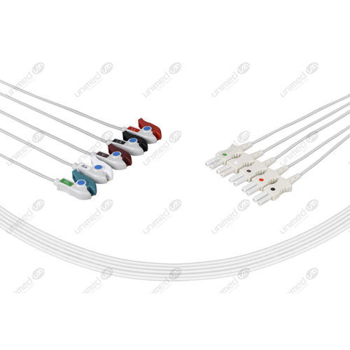 Cabo de ECG médico-hospitalar - SLB5-90P - Unimed Medical Supplies - 5 vias / reutilizável