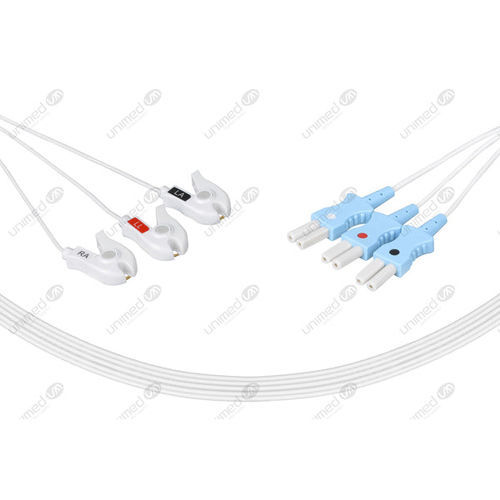 Cabo de ECG médico-hospitalar - SLB3-90DP - Unimed Medical Supplies - de 3 fios